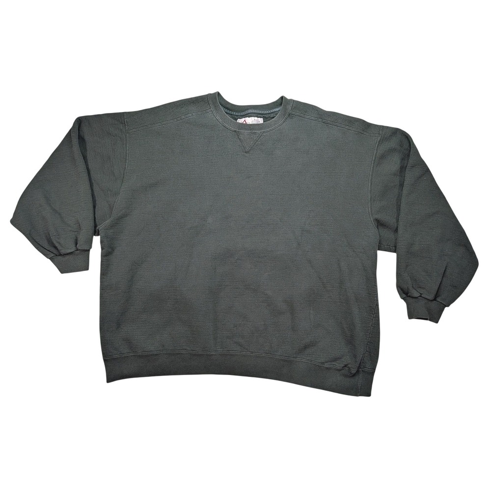 Vintage 90s Russell Athletic Sweatshirt Mens 3XLT Green Made USA Blank